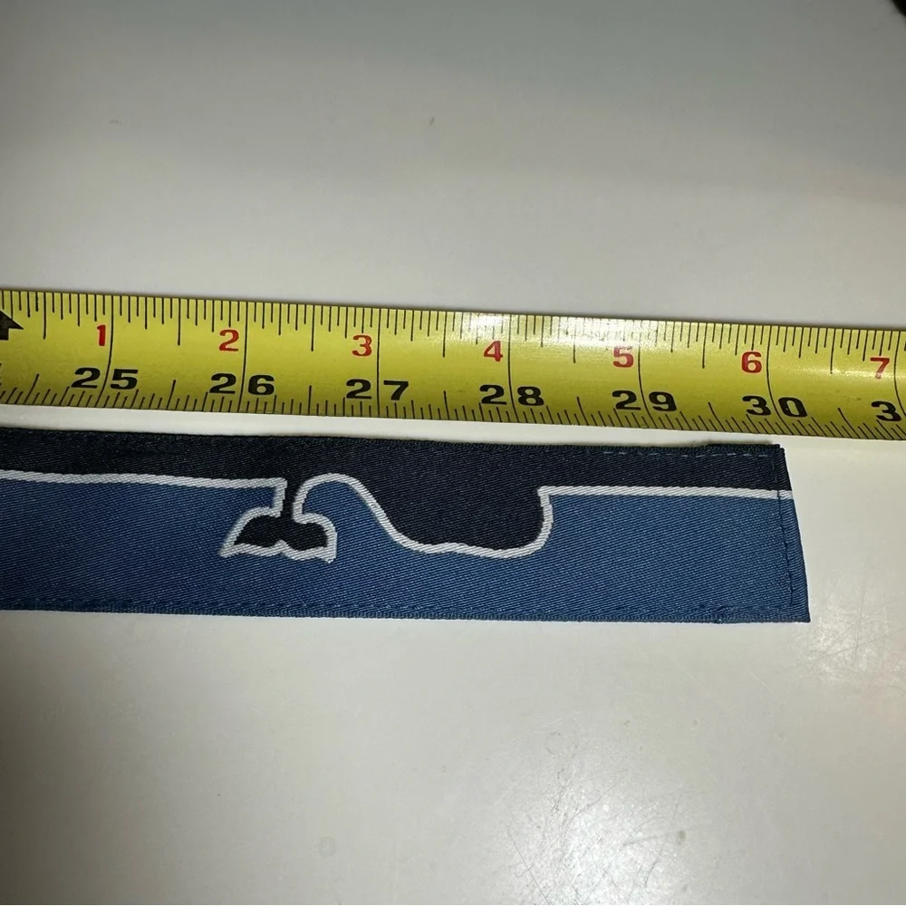 VINEYARD VINES Size M Boy's Blue WHALE LINE D-Ring Belt NWT